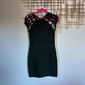 Y2K Black Bebe Bandage Dress Size Small S